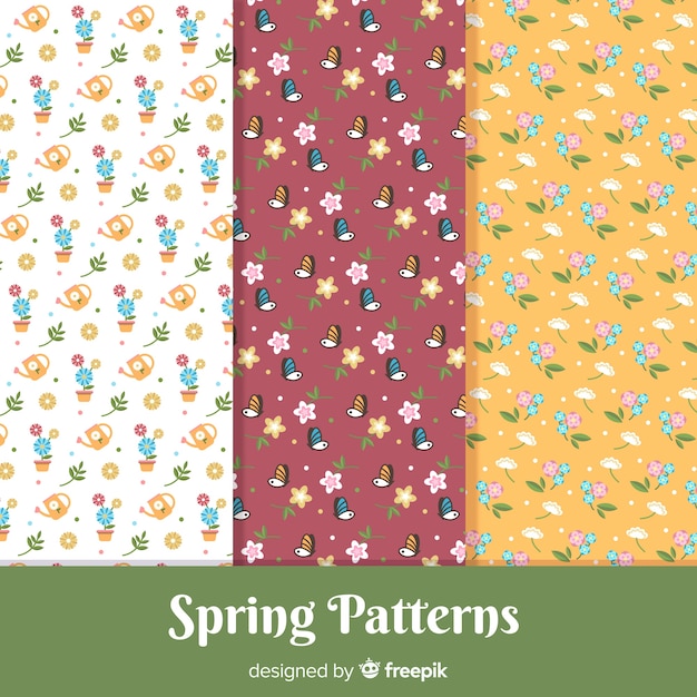 Spring tiny elements  pattern set