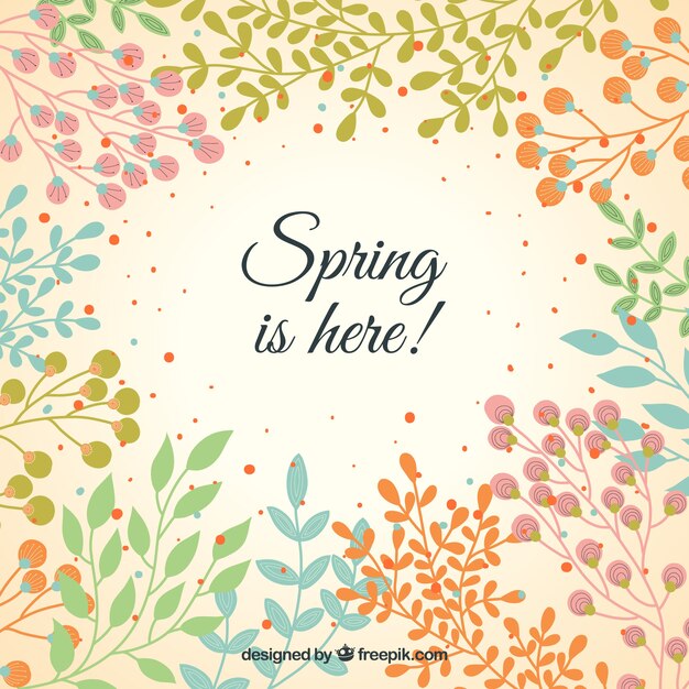 Free vector spring vegetation background