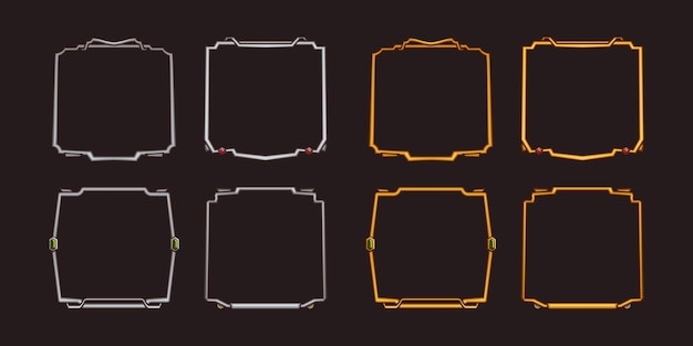 Square avatar frames medieval ui game borders