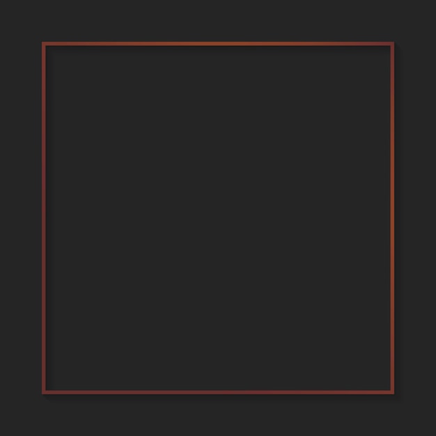 Бесплатное векторное изображение Квадратная бронзовая рамка на темно-сером фоне