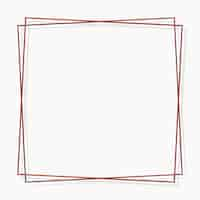 Free vector square bronze frame on white background vector