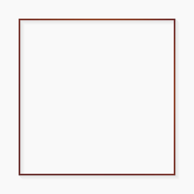 Square bronze frame on white background vector