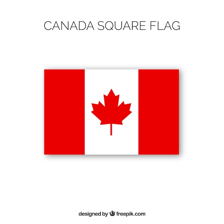 Free Vector square canadian flag background