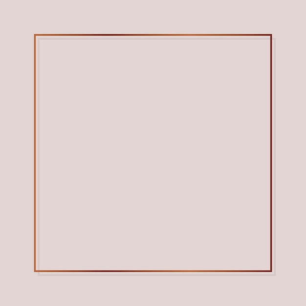 Square copper frame on a blank background vector