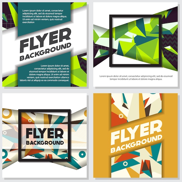 Free vector square flyer design