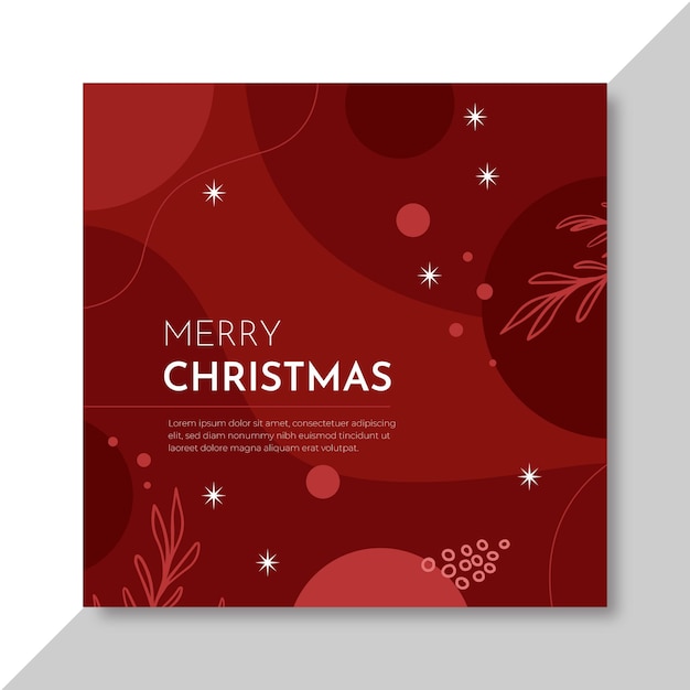 Square flyer template for christmas