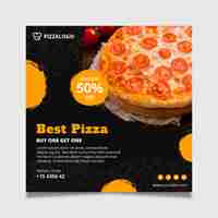 Free vector square flyer template for italian food restaurant