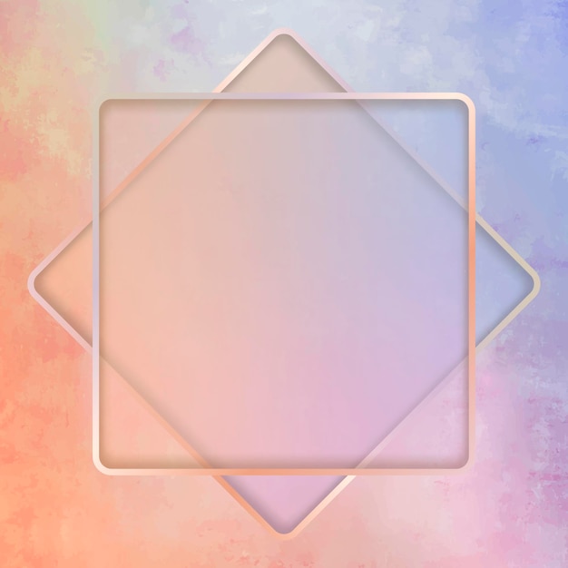 Square frame on colorful background
