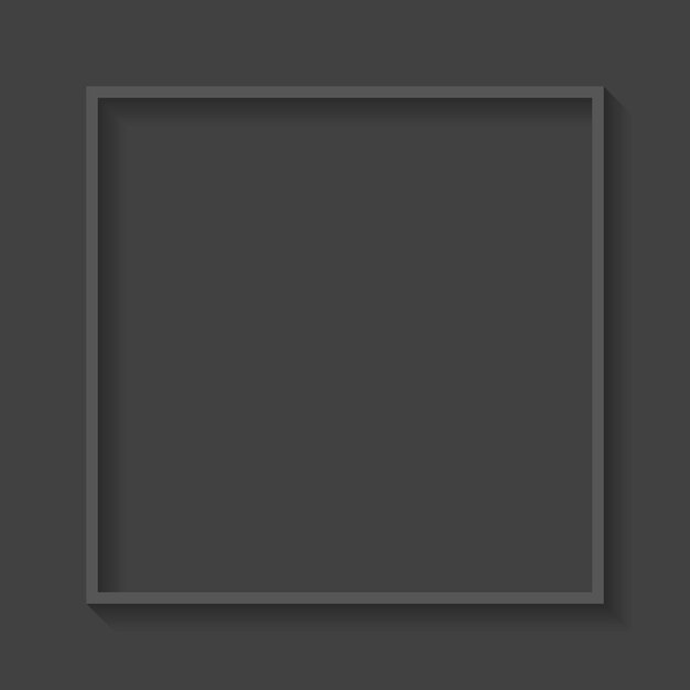 Square frame on gray background vector