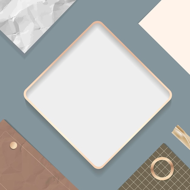 Free vector square frame on a notepaper background