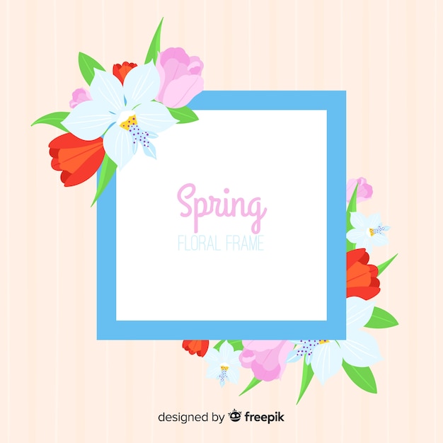 Square frame spring background