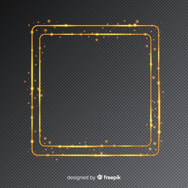 Free vector square golden frame