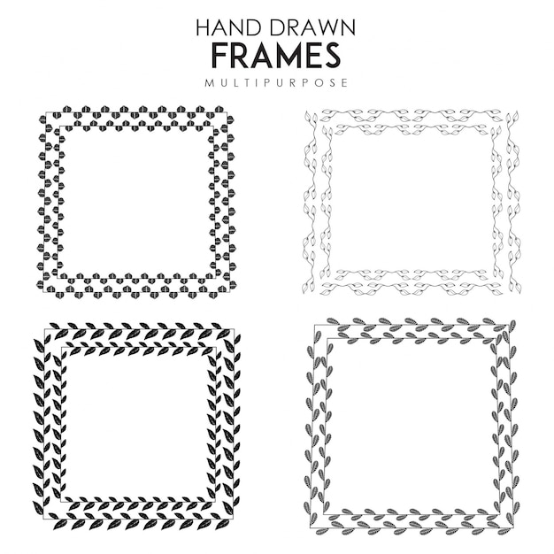 Square hand drawn frames