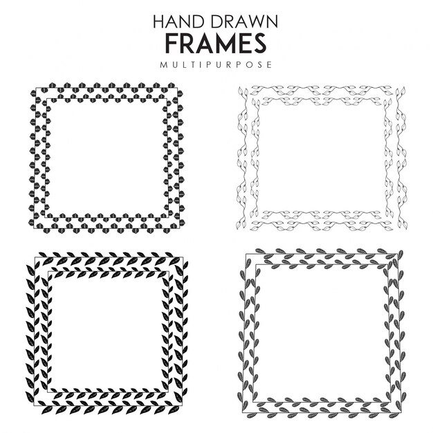 Square hand drawn frames