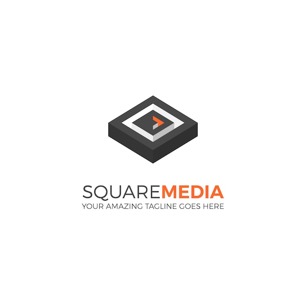 無料ベクター square media logo tempalte