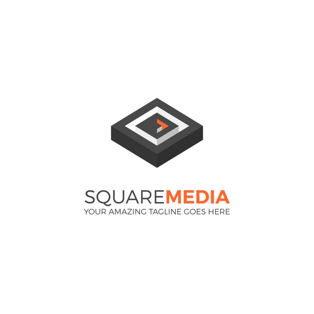 Square media logo template