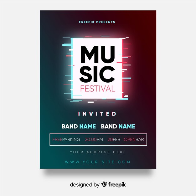 Плакат фестиваля квадратной музыки