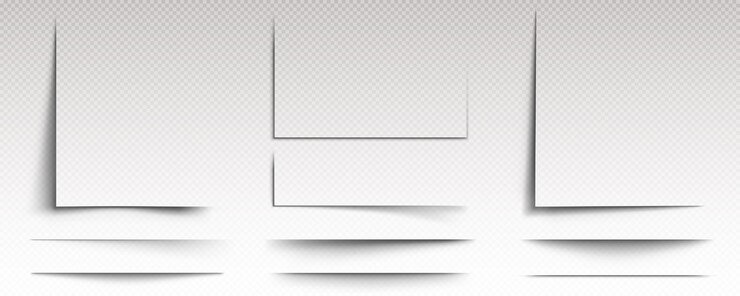 Free Vector square shadow box frame vector effect template