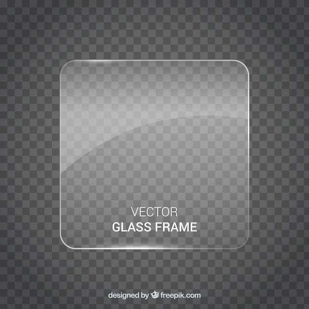 現実的なスタイルの正方形のガラスフレーム