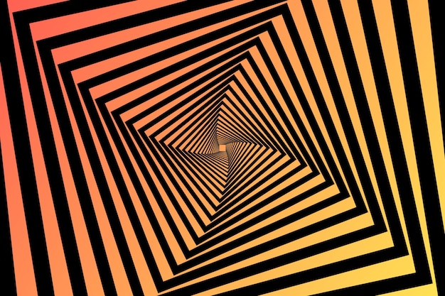 正方形の渦巻きサイケデリックな錯覚の背景