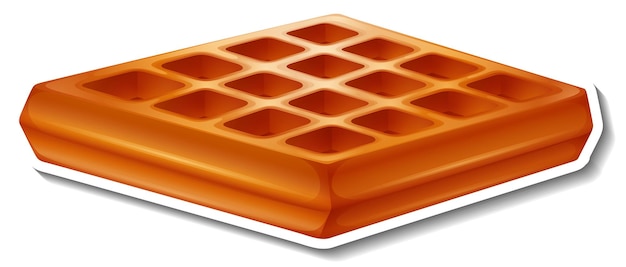 Free vector square waffle in cartoon style