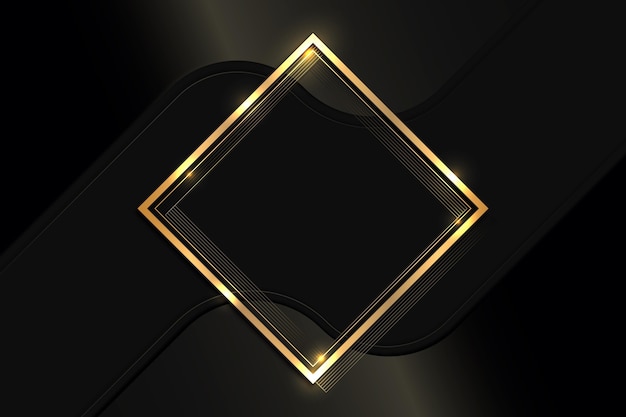 Squared gradient golden luxury frame