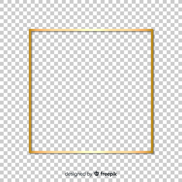 Cornice dorata quadrata realistica