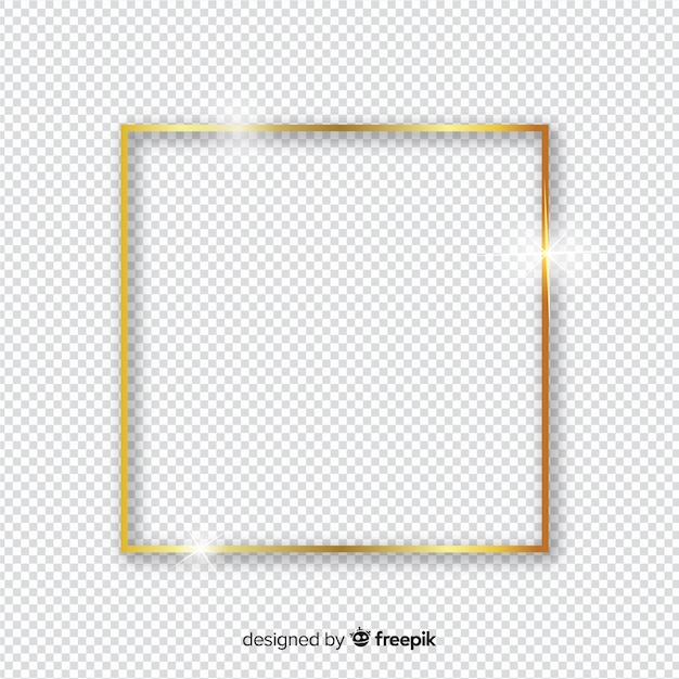 Squared realistic golden frame