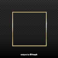 Free vector squared realistic golden frame