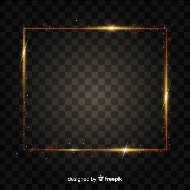 Squared realistic golden frame