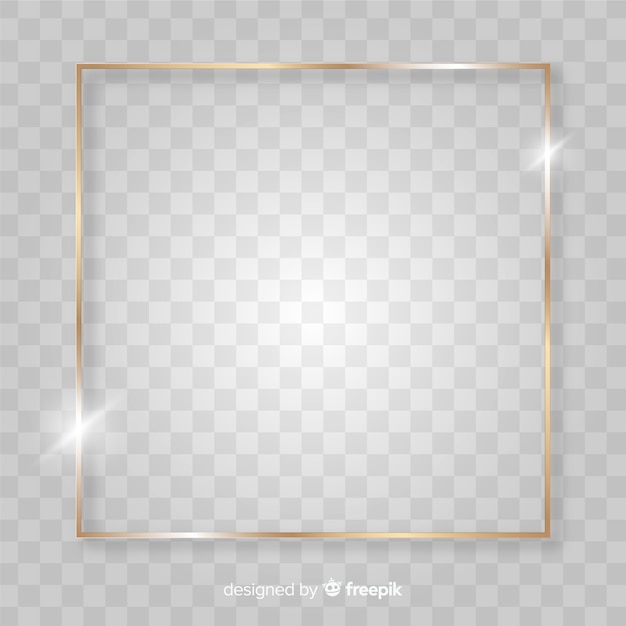 Squared realistic golden frame