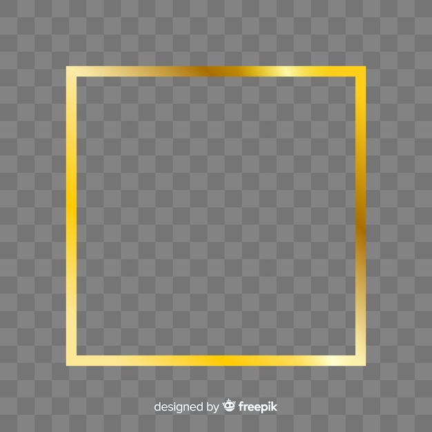 Squared realistic golden frame