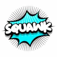 Free vector squawk comic book explosion bubble vector illustration