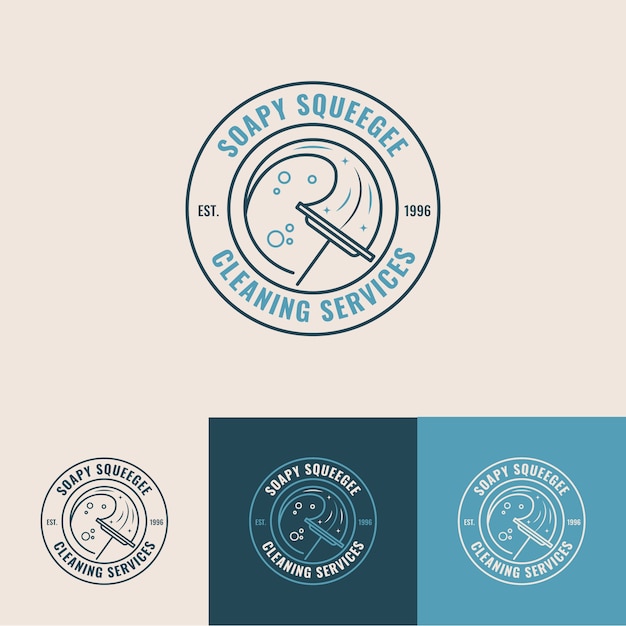 Free vector squeegee  logo template