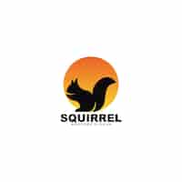 Free vector squirrel gradient logo