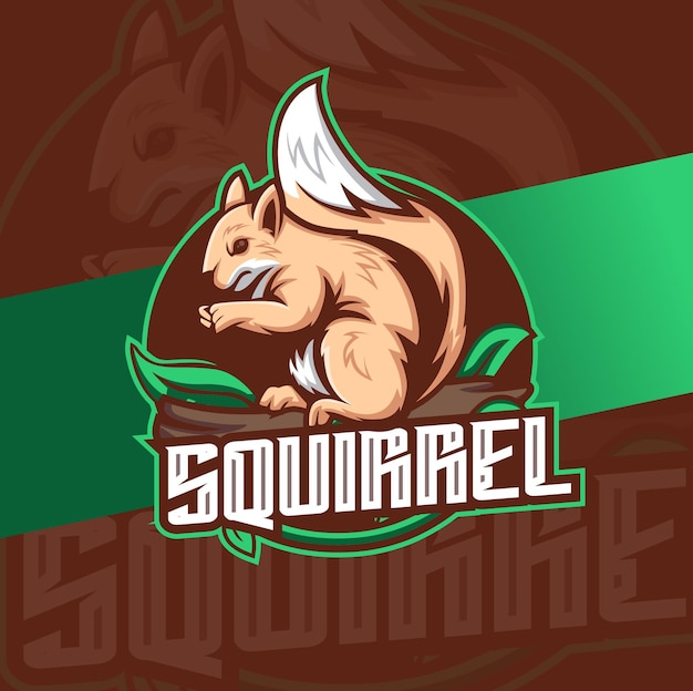 Squirrel mascot logo design character