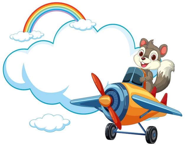 Free vector squirrel pilot adventure in the sky