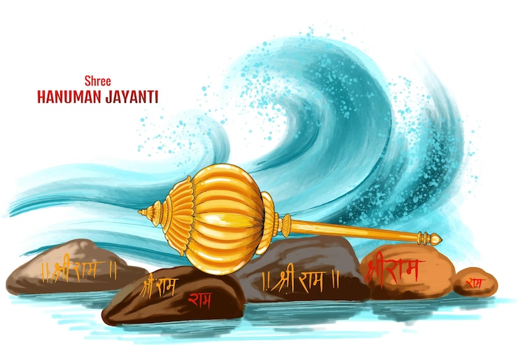 मुफ़्त वेक्टर श्री हनुमान जयंती उत्सव समारोह कार्ड बैकग्राउंड