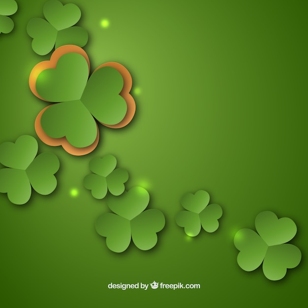 St patrick background with clovers