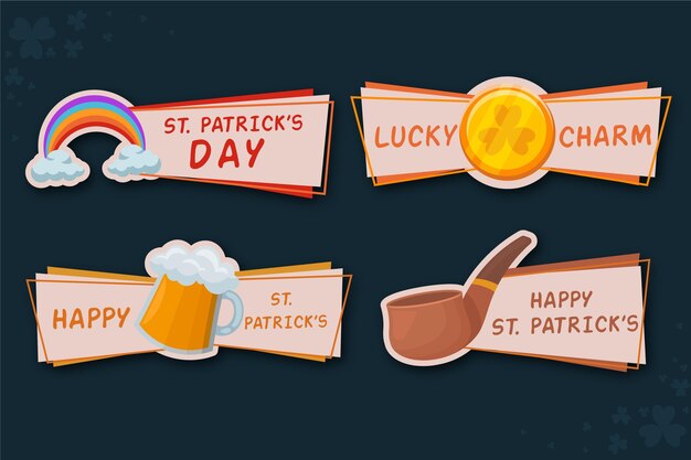 St patrick day badge collection