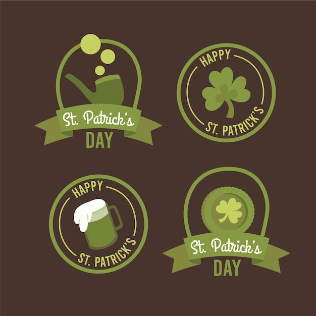 St patrick day badge collection