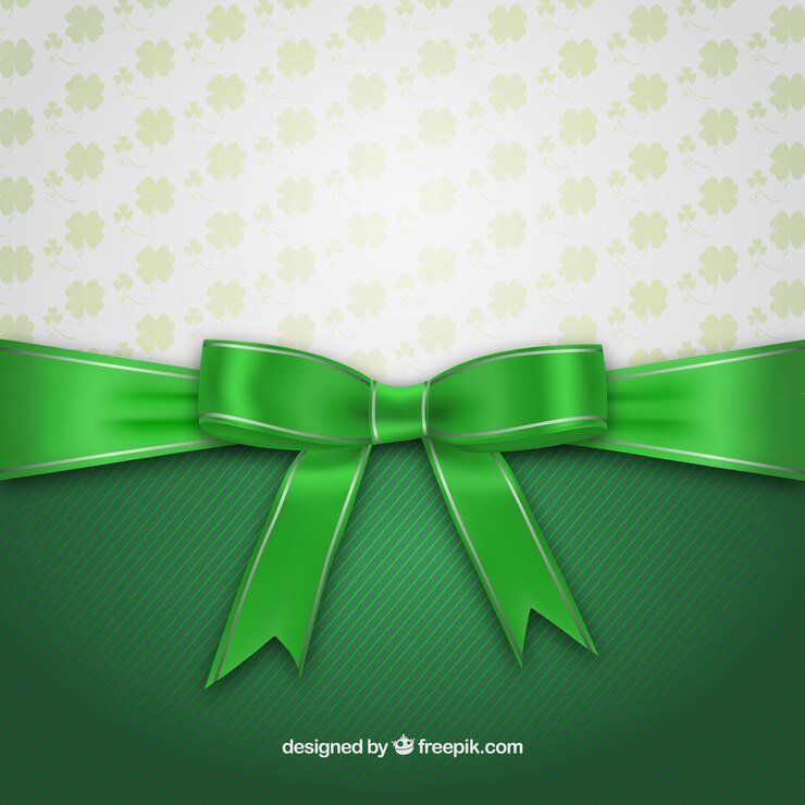मुफ़्त वेक्टर st patrick day card with ribbon 