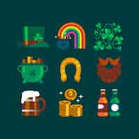 Free vector st patrick day element collection