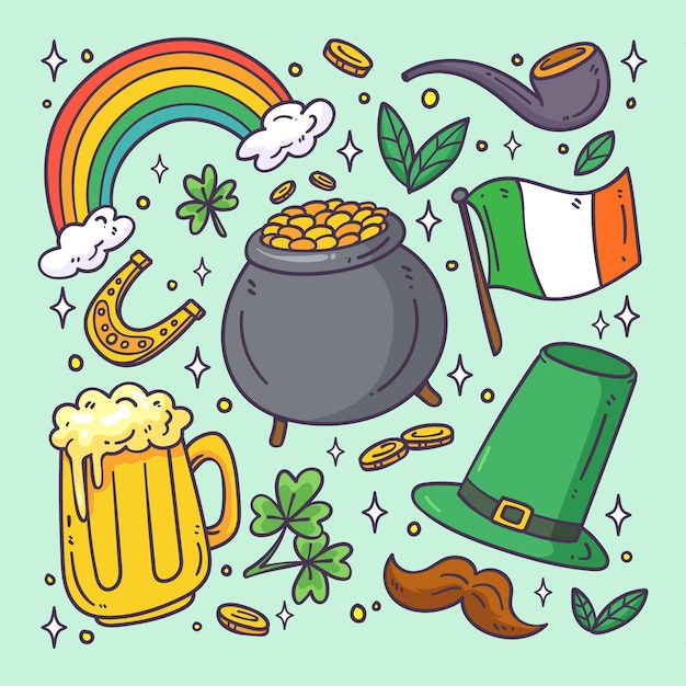 Free vector st. patrick day elements