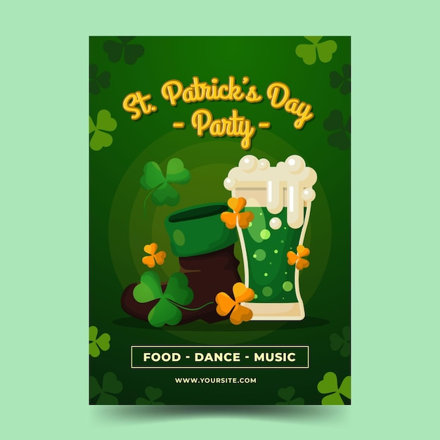 Free vector st. patrick day flyer template