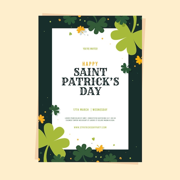 st. patrick day flyer template