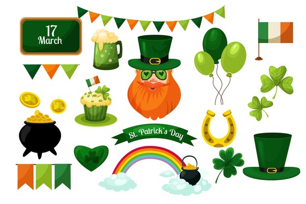 St. patrick day instagram elements