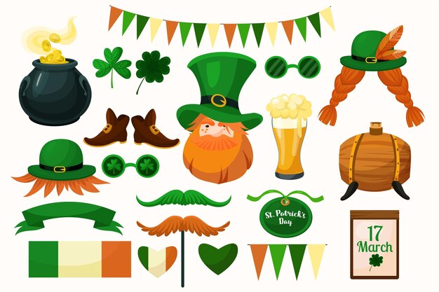 St. patrick day instagram elements