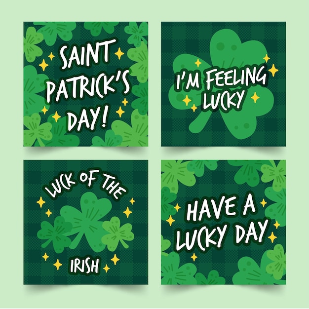 Free vector st. patrick day instagram posts