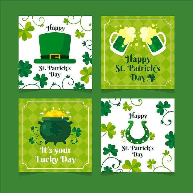 Free vector st. patrick day instagram posts